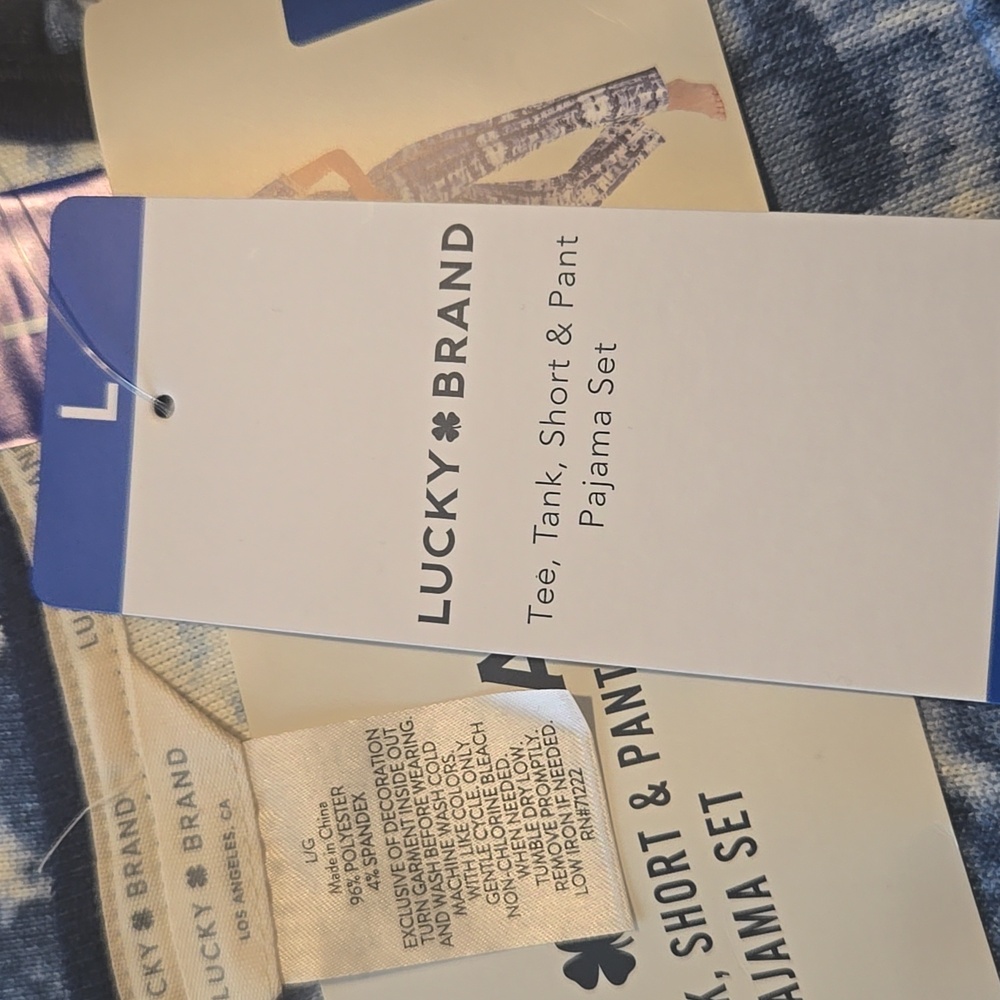 Lucky Brand Navy Tie-Dye Pajama Set - Picture 2 of 2